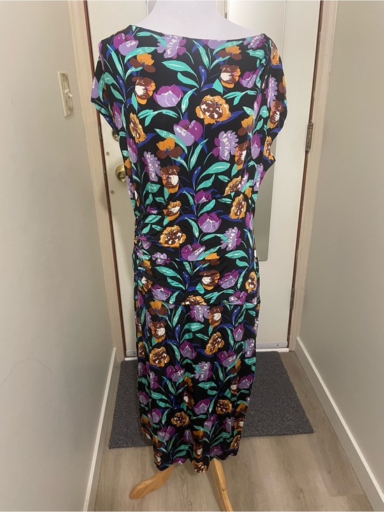 Etro Dresses & Skirts - Etro Black Maxi Dress with Purple, Teal & Gold Floral Print
